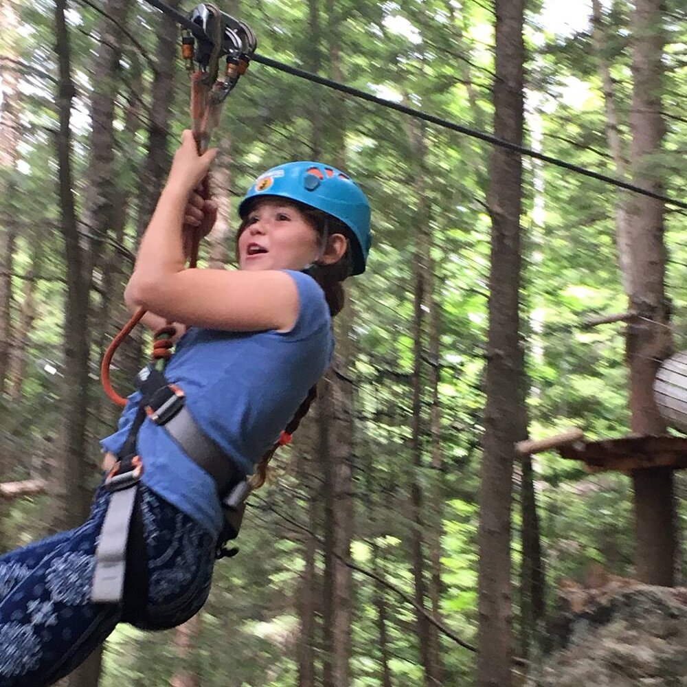 Youth zip lining at arbraska lafleche