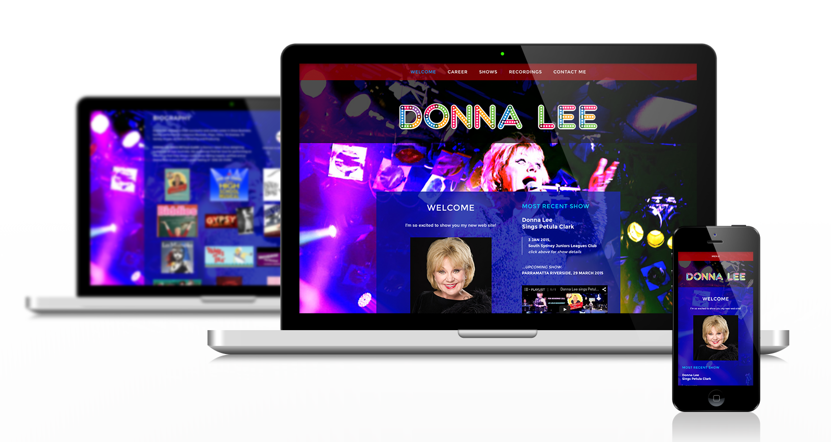 Branding, web site design, domain management, web site build and deploy. www.donnalee.com.au