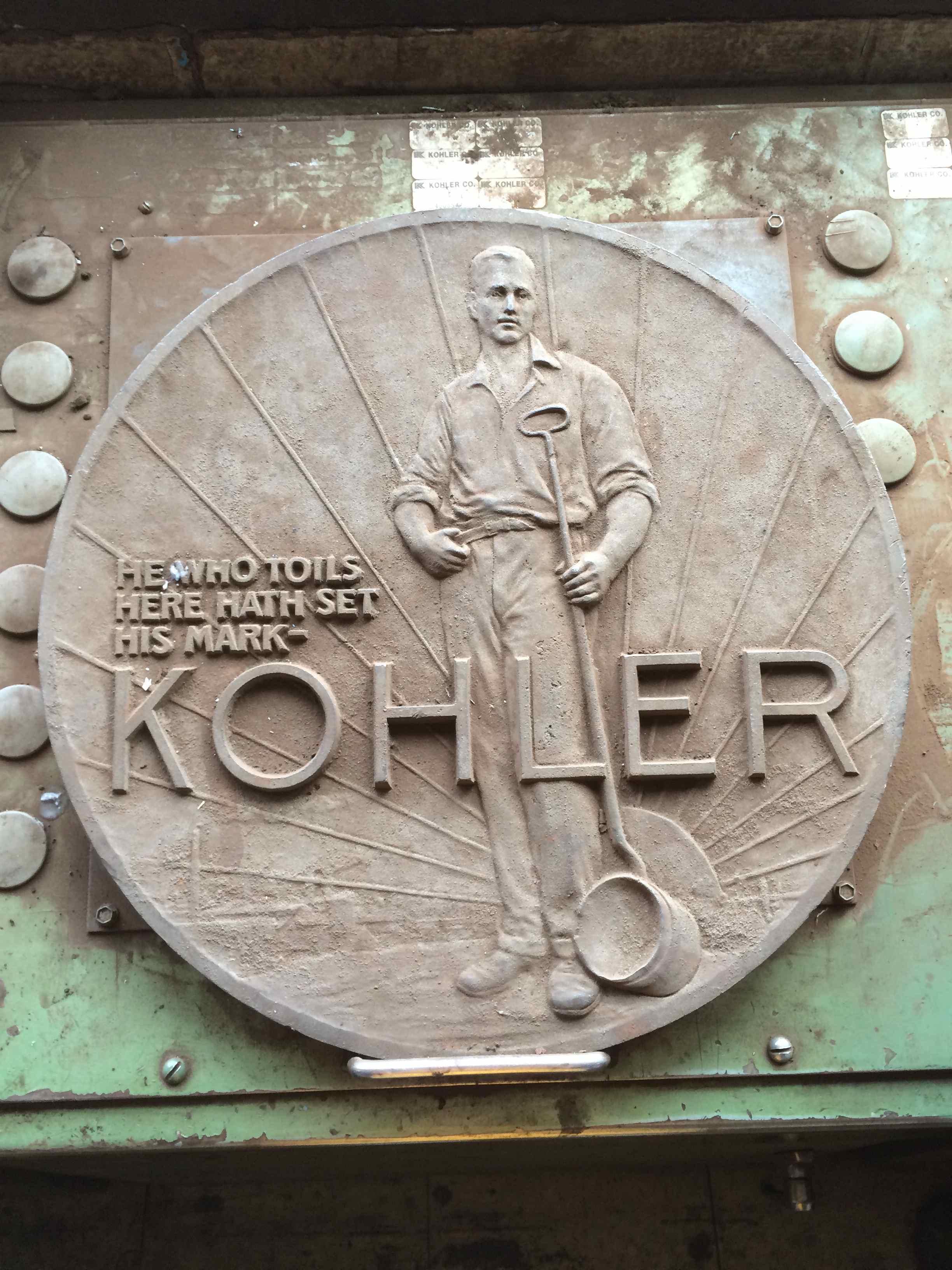 Plaque in Kohler Co.'s Foundry