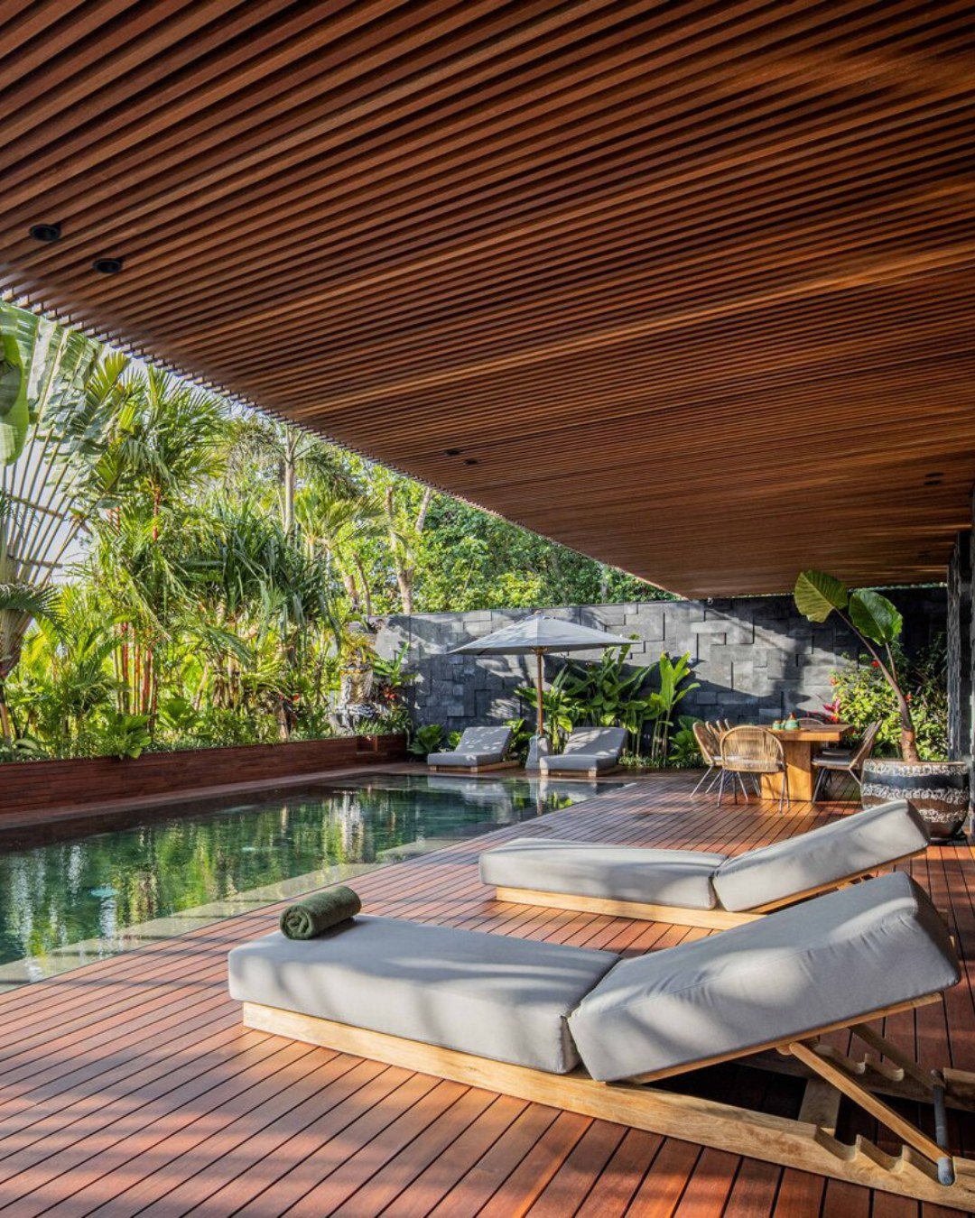 A private villa in the heart of Pererenan, where reclaimed wood meets refined design.

Crafted with smooth ulin ironwood decking, this home flows effortlessly from indoor to outdoor&mdash;featuring tongue-and-groove flooring through the living area a