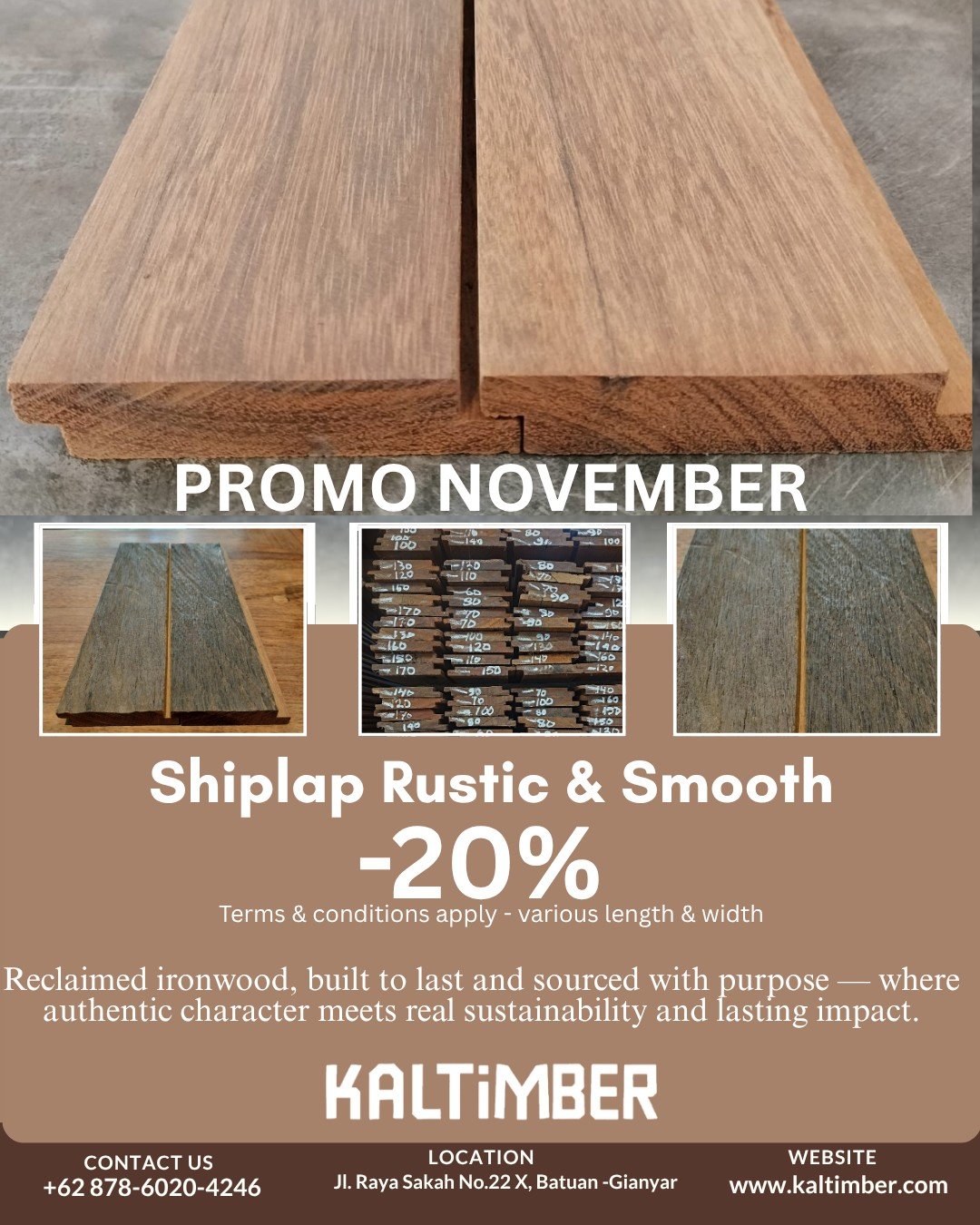 The season for bold, sustainable design is here 🍂✨For November only, enjoy 20% off our reclaimed ironwood shiplap &mdash; available in narrow or wide, rustic or smooth profiles.
A rare chance to build with the strength, beauty, and history of genuin
