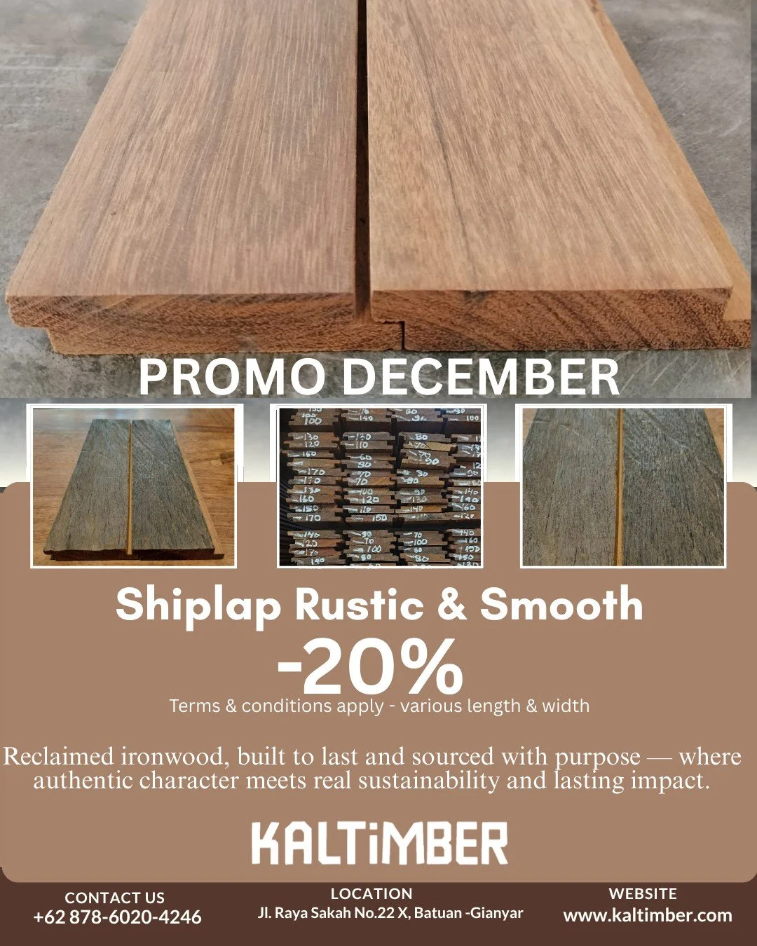 The season for bold, sustainable design is here 🍂✨This December, enjoy 20% off our reclaimed ironwood shiplap &mdash; available in narrow or wide, rustic or smooth profiles. 
A rare chance to build with the strength, beauty, and history of genuine r