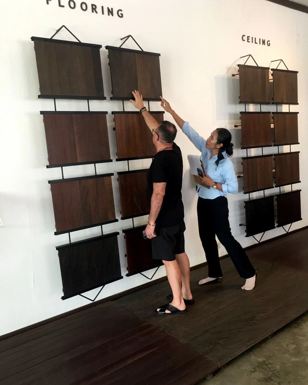 Stop choosing wood from photos.

Wood is something you need to see, touch, and compare in real life.

Today we welcomed a representative from @belalubali to the Kaltimber showroom, where all our reclaimed wood systems are displayed side by side &mdas