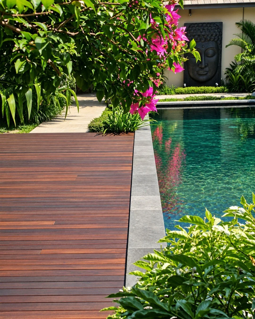 Reclaimed ironwood doesn't need to look new to look right.

In a tropical setting, the timber becomes part of the landscape &mdash; weathering, changing tone and developing more character with time.

This is what makes reclaimed Ulin different. Every
