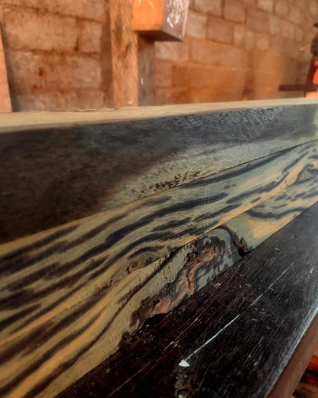 And we&rsquo;re here to tell them for you.

Reclaimed Ulin doesn&rsquo;t come back looking like new timber. It comes back with darkened grain, old marks, rough surfaces and traces of everything it has been through.

That&rsquo;s part of what makes wo