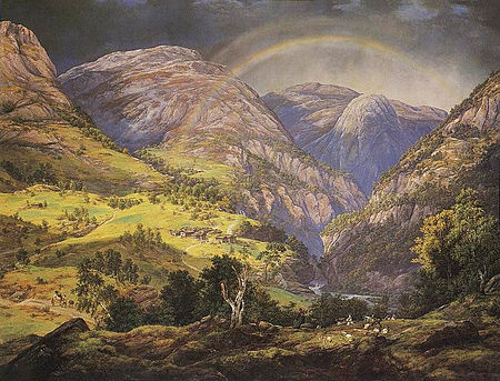 View from Stalheim, Dahl, Norway, 1842
