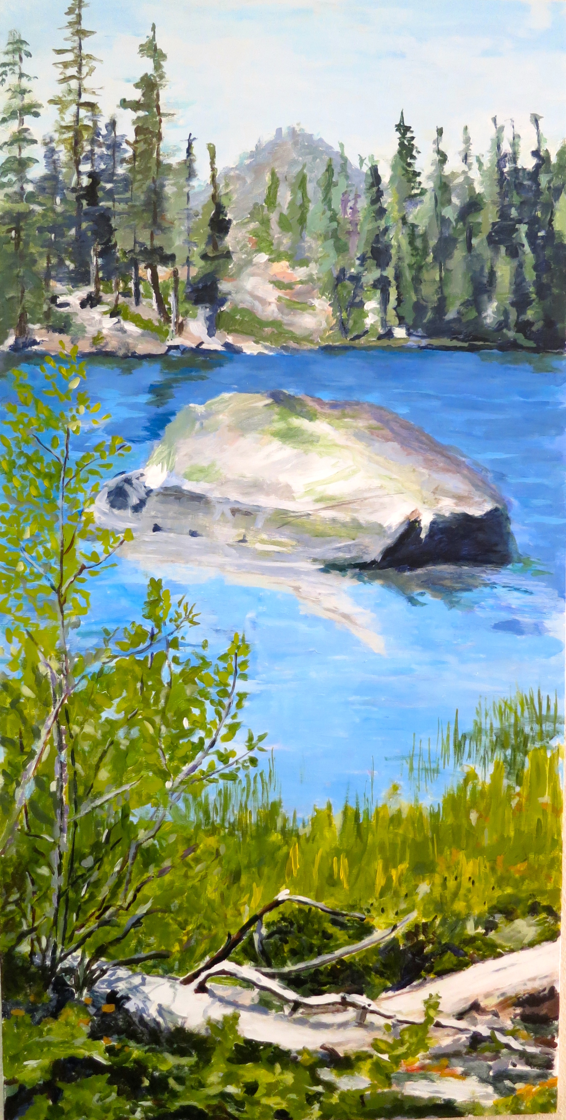 Ralston Lake, Oil on Plywood 24" x 60"