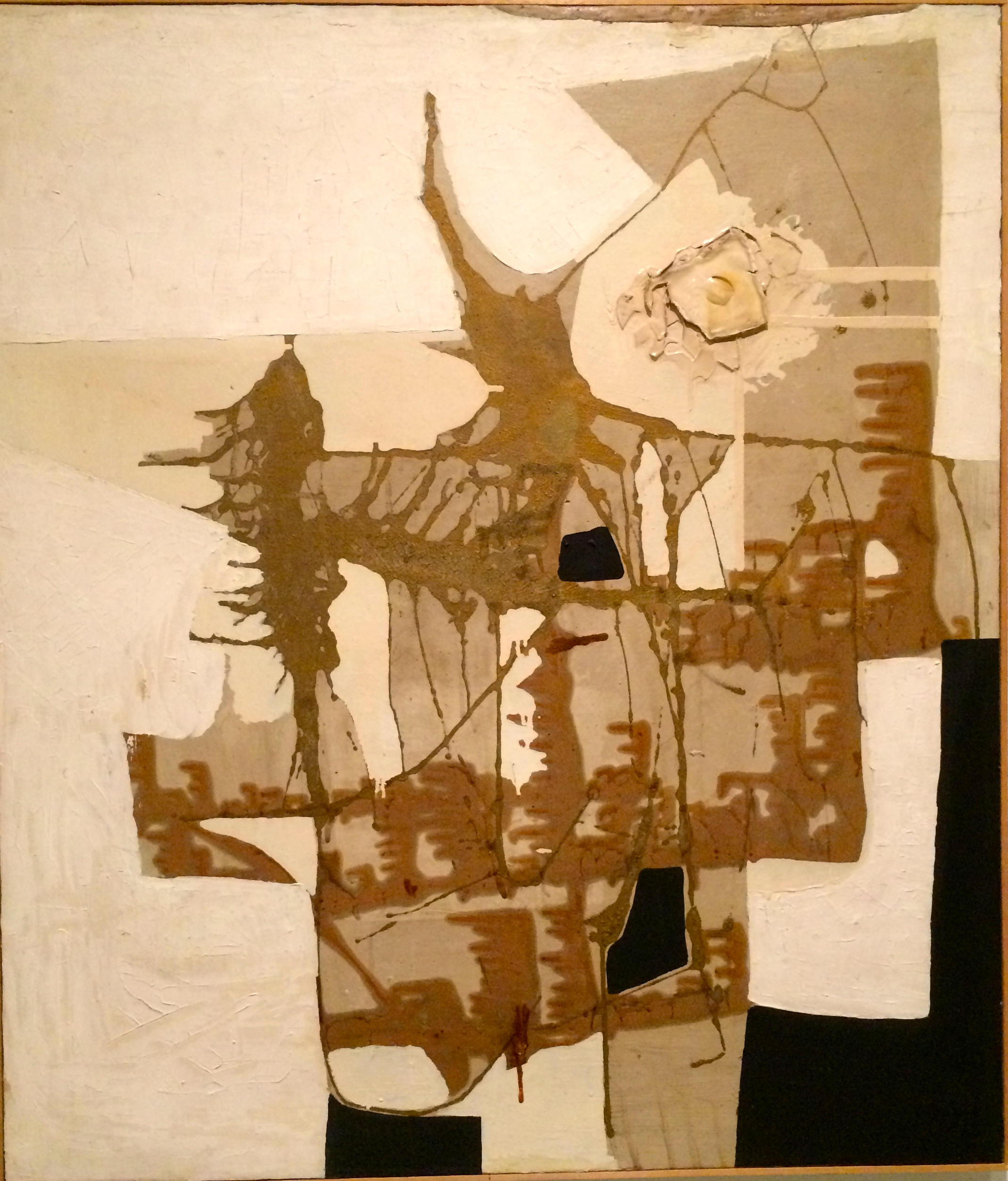 Alberto Burri--textile and paint at Guggenheim Museum