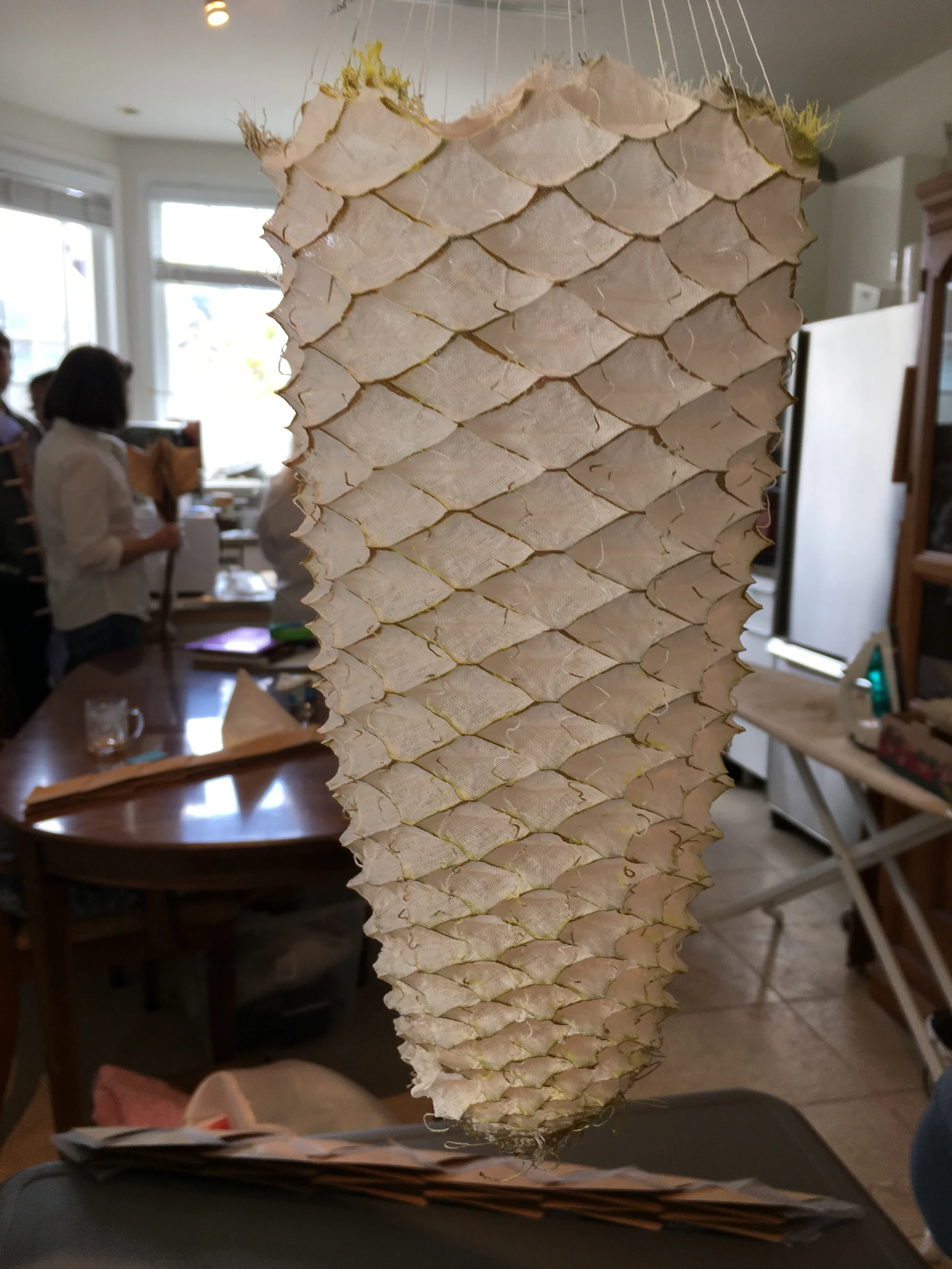 A silk lamp by Elisa Ligon