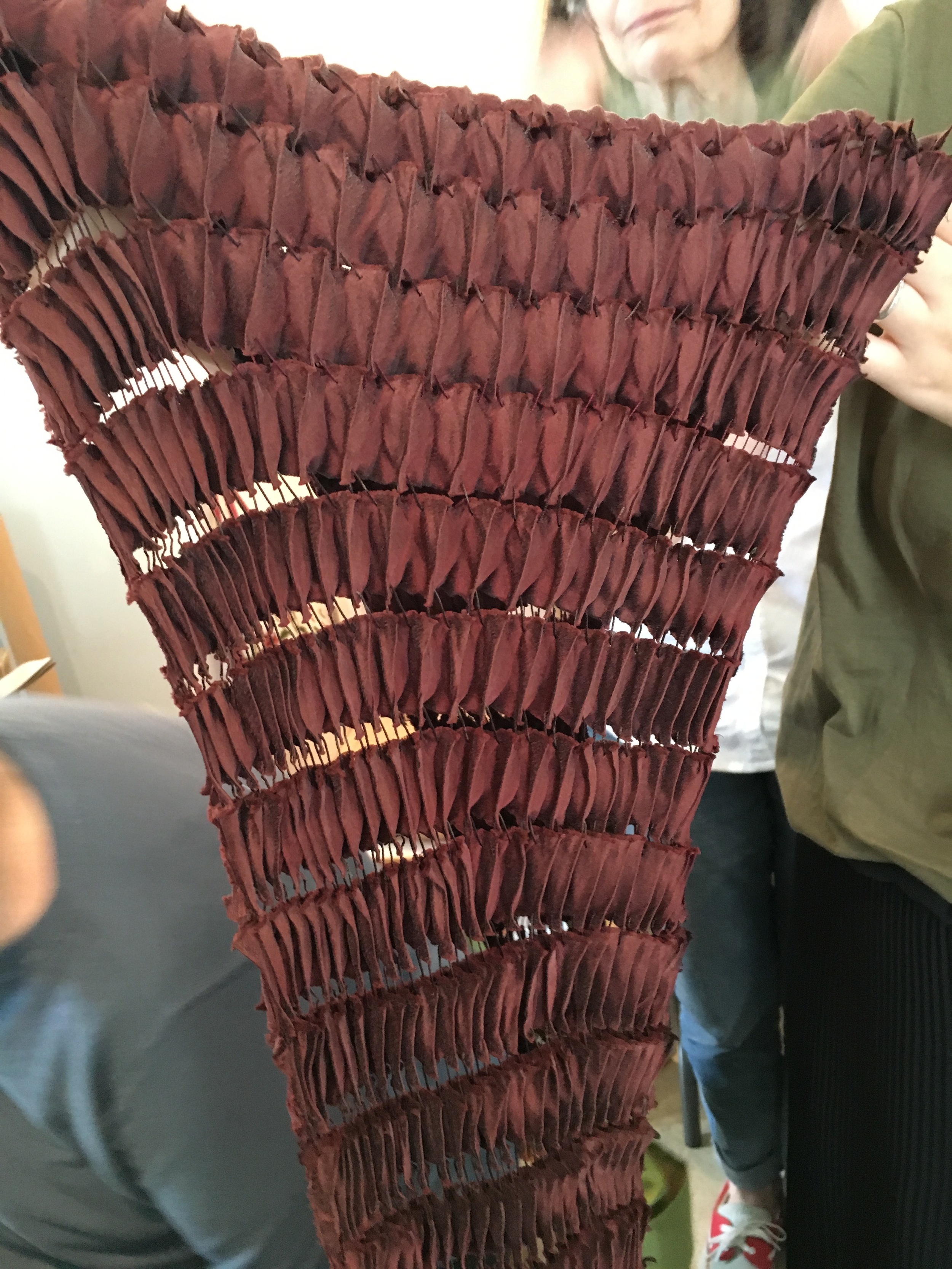 More stitched shibori with strips