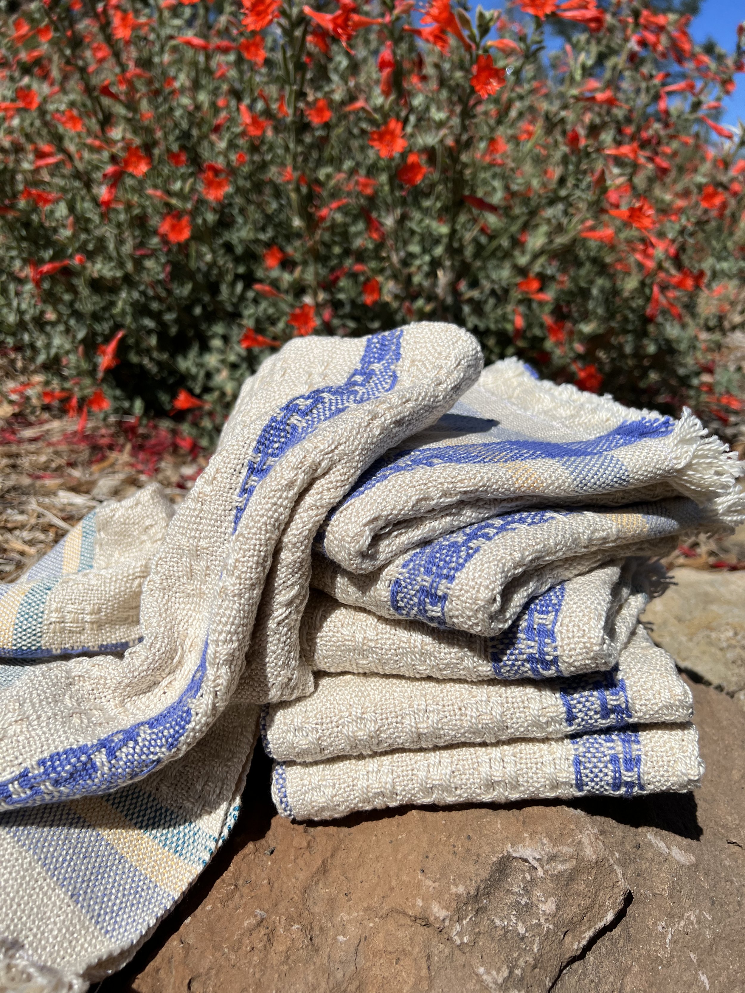 Six cotton towels 18" x 24"