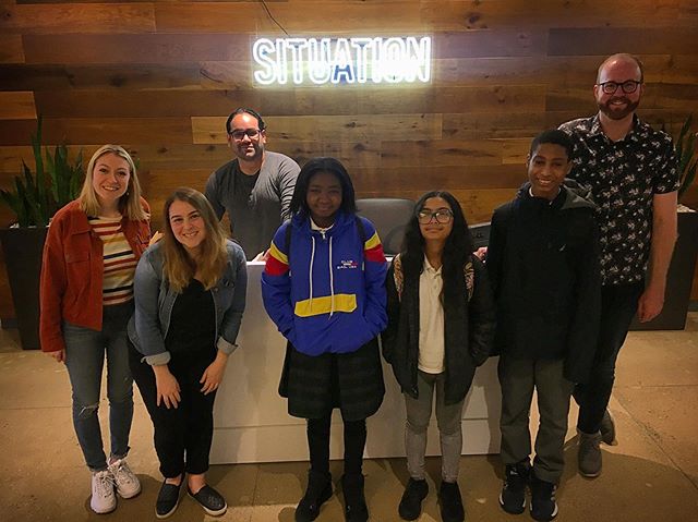 We were thrilled to host 3 awesome students from #PSMS278 at @situationinteractive&rsquo;s office today for a discussion about #dreamjobs. Thank you to our volunteers for promoting unique career paths and sharing personal stories from high school dre