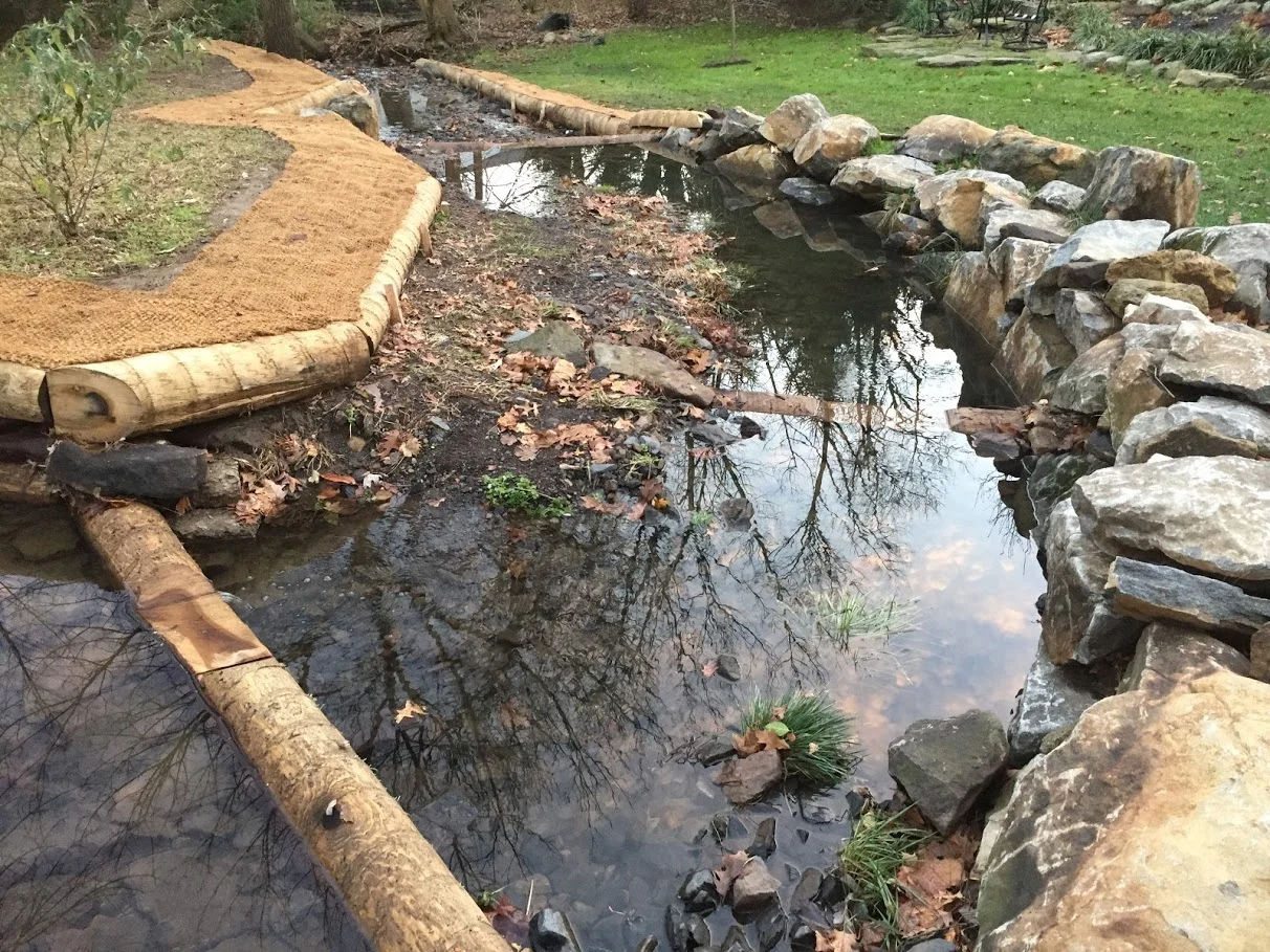 Finished project showing raised water levels
