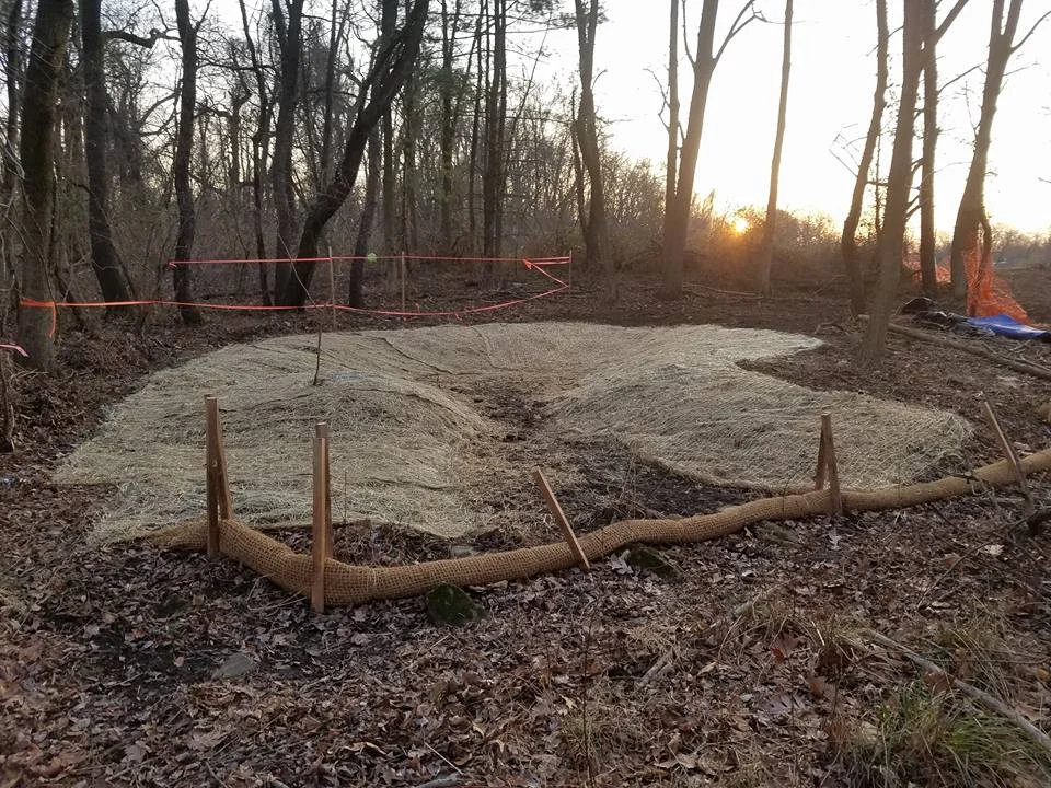 Finished vernal pool and erosion control