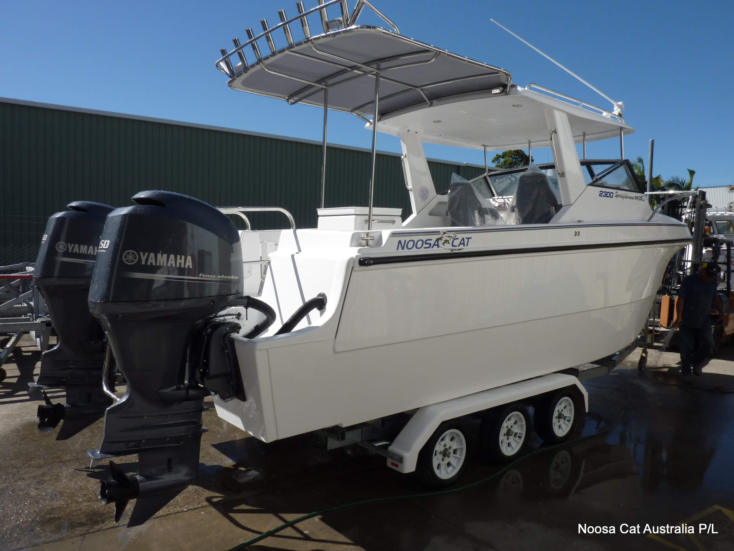 Noosa Cat 2300 MkII Sportsfisherman Hardtop on Posts (1).JPG