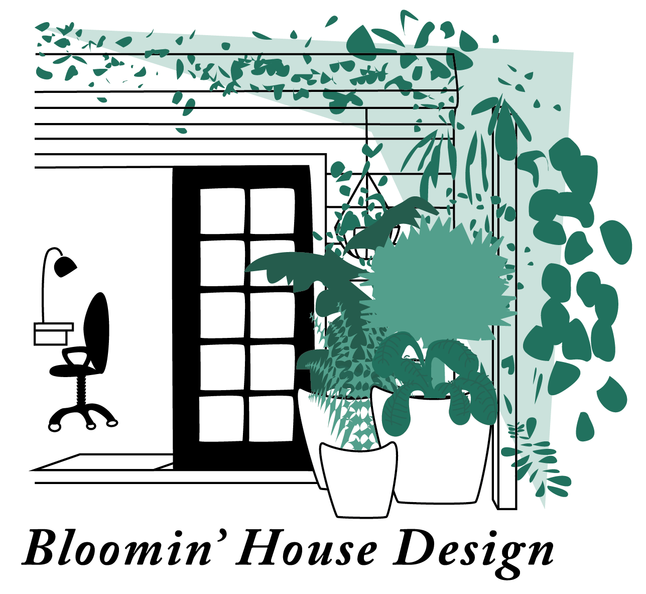 Logo and Design Collateral for Bloomin’ House Design, a landscaping business based in Sydney.