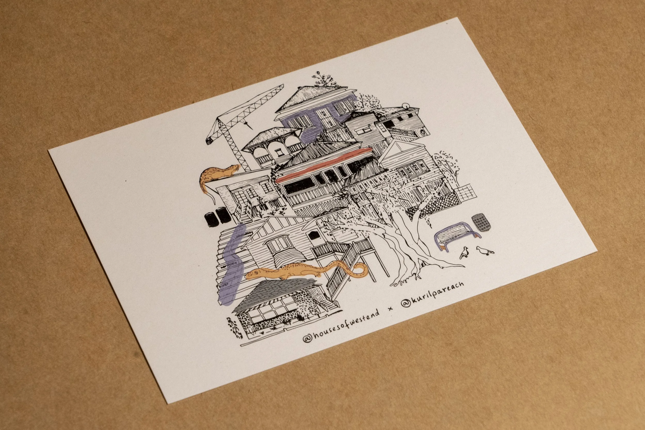 Houses of West End x Kurilpa Reach Postcard