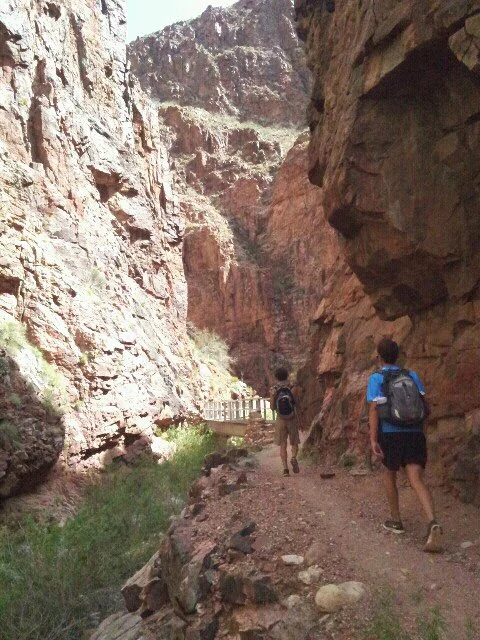 The trail crossed the river several times on these well-maintained bridges