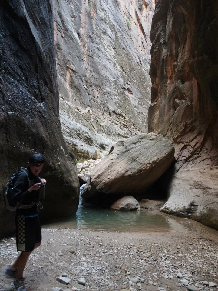 The trail involved lots of boulder scrambling into pools of water