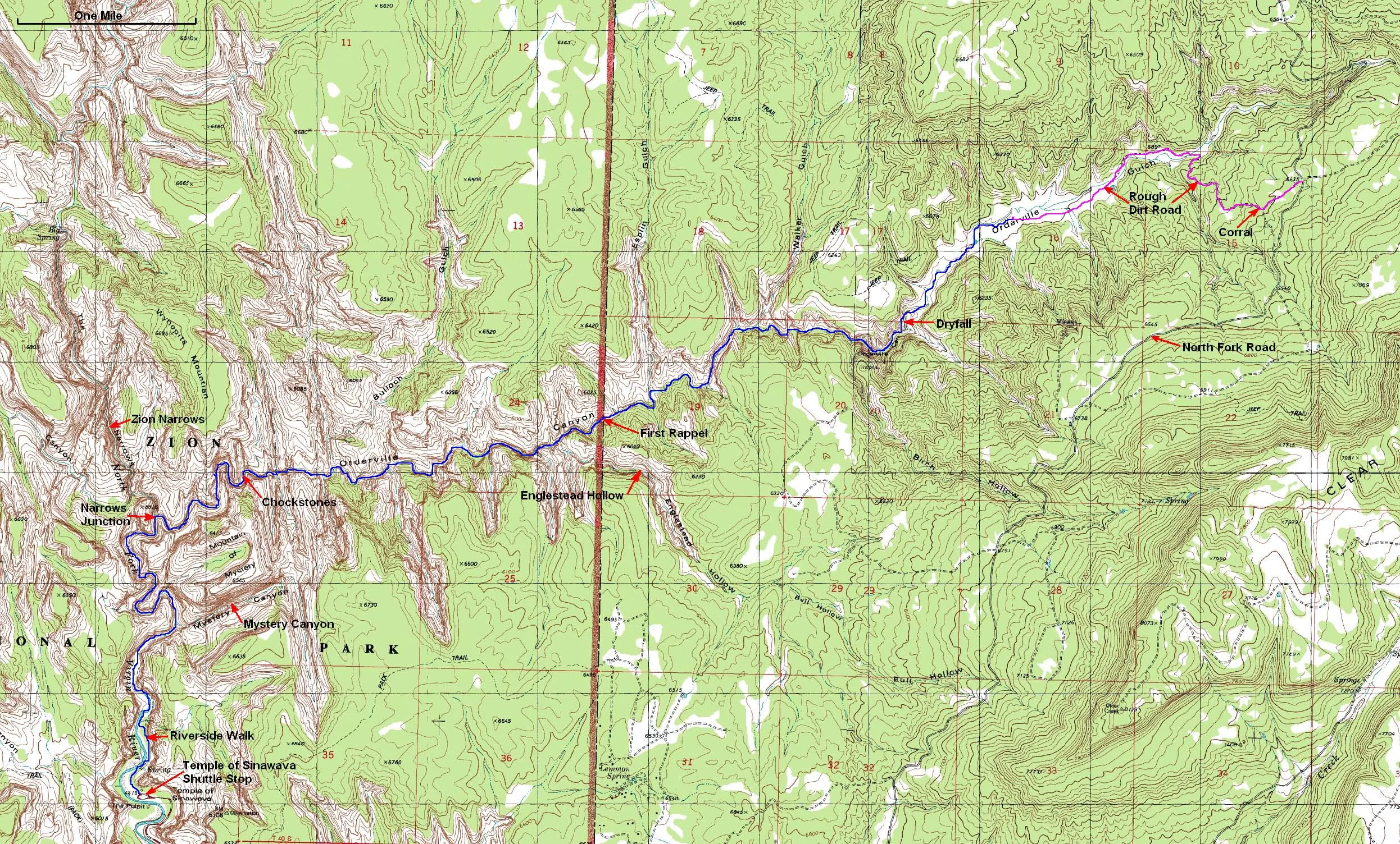 Hiking and Rappelling Orderville Canyon — Zion National Park, UT — Backcountrycow Backpacking