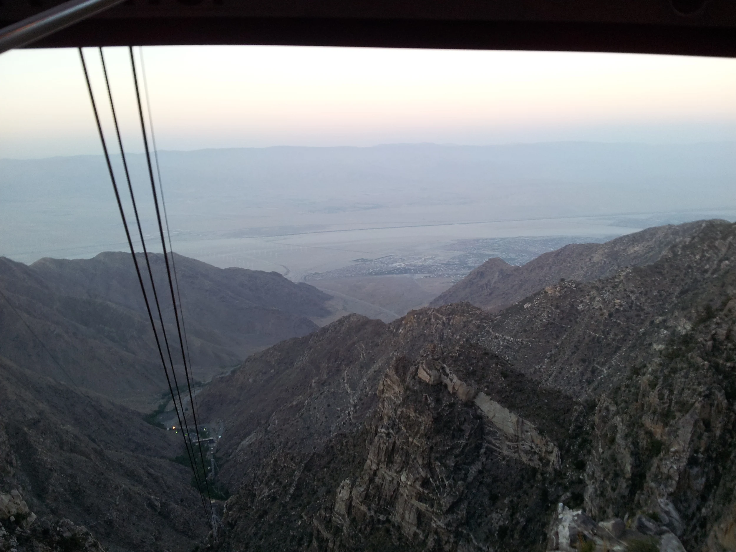 Taking the aerial tram up Jacinto to the trailhead