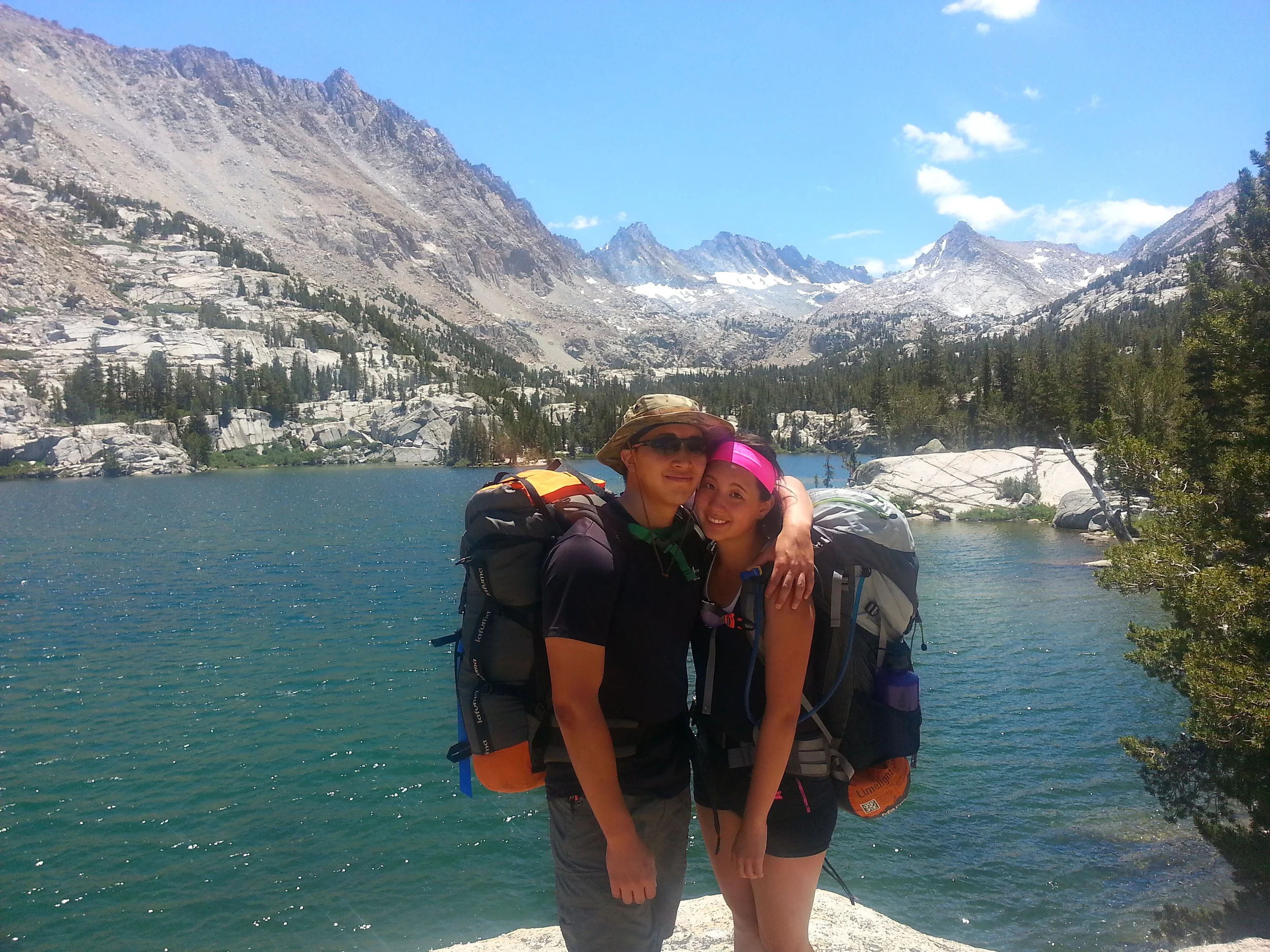 JQ and Ed in front of Blue Lake