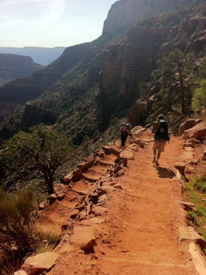 The beginning of the many switchbacks