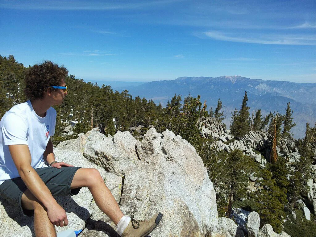 Relaxing at the peak