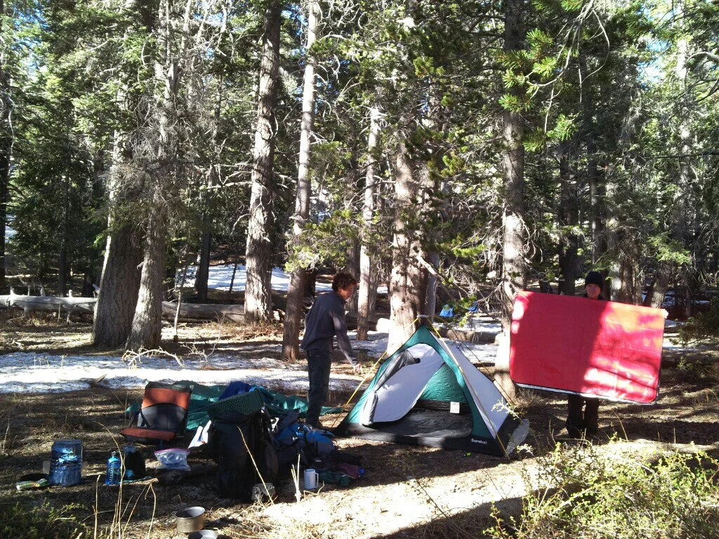 Camping at Round Valley in the spring