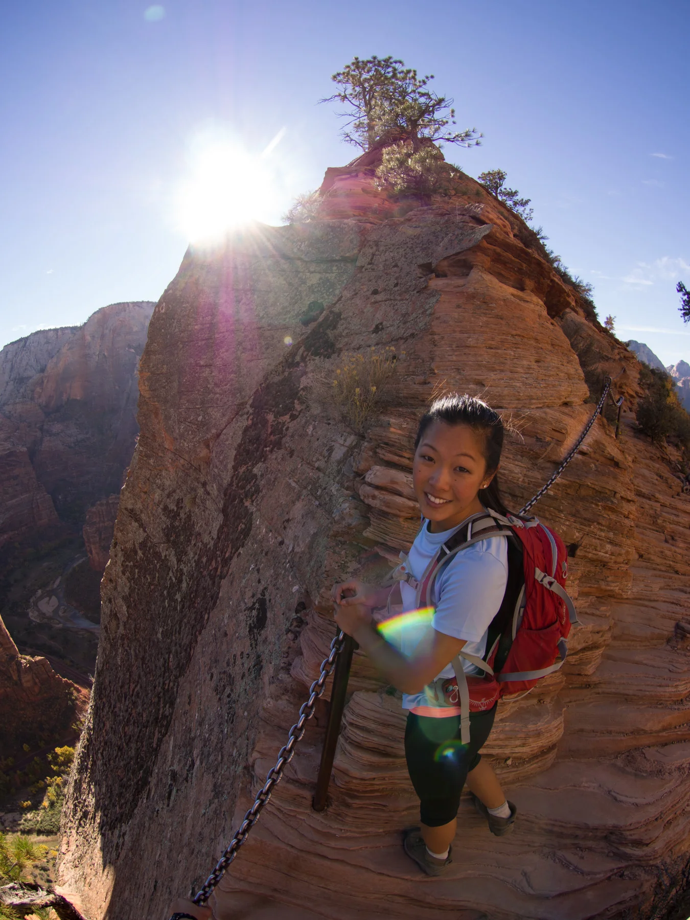 Look at that sheer cliff!