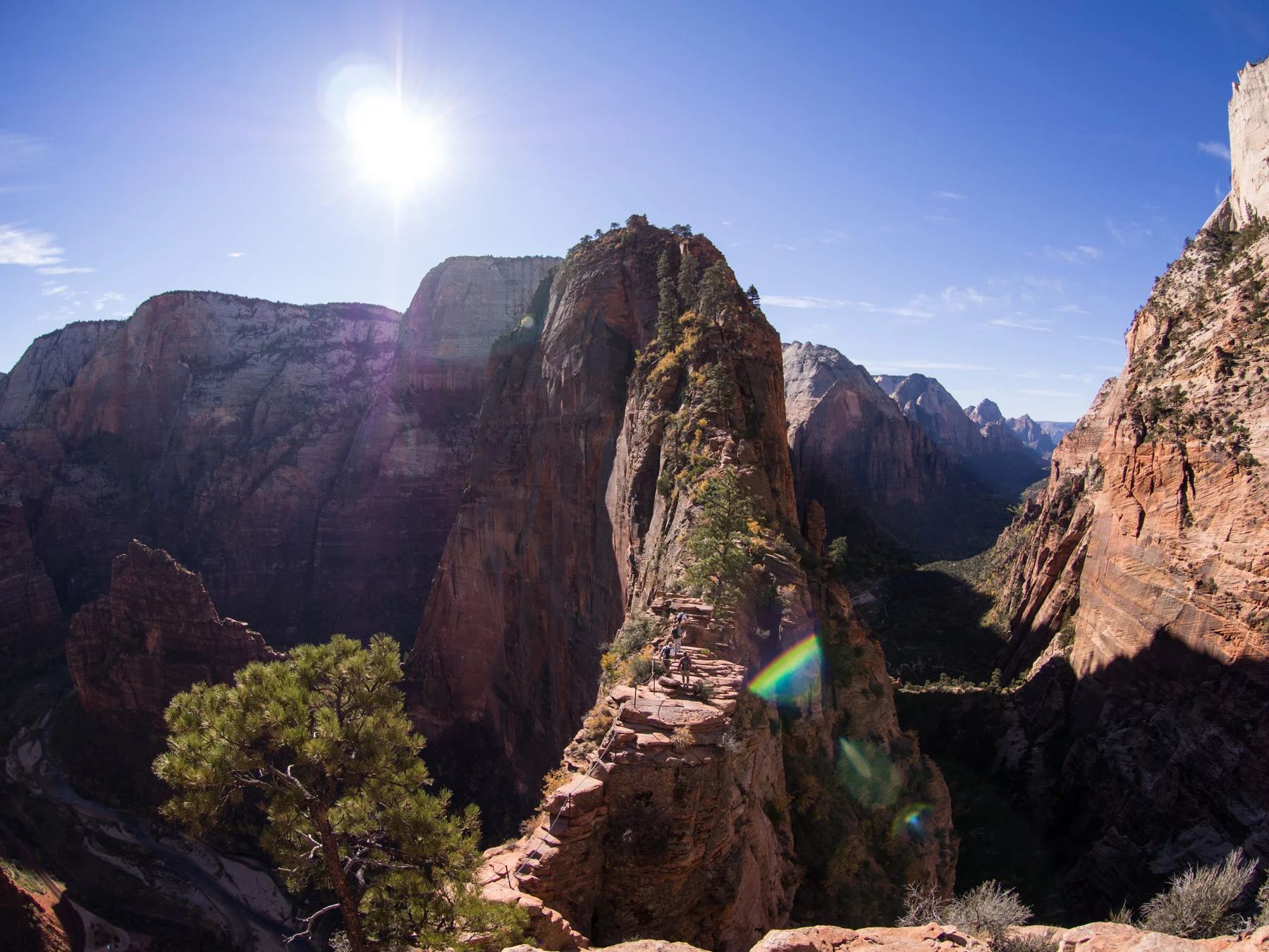 This photo really shows the narrowness of the ridge