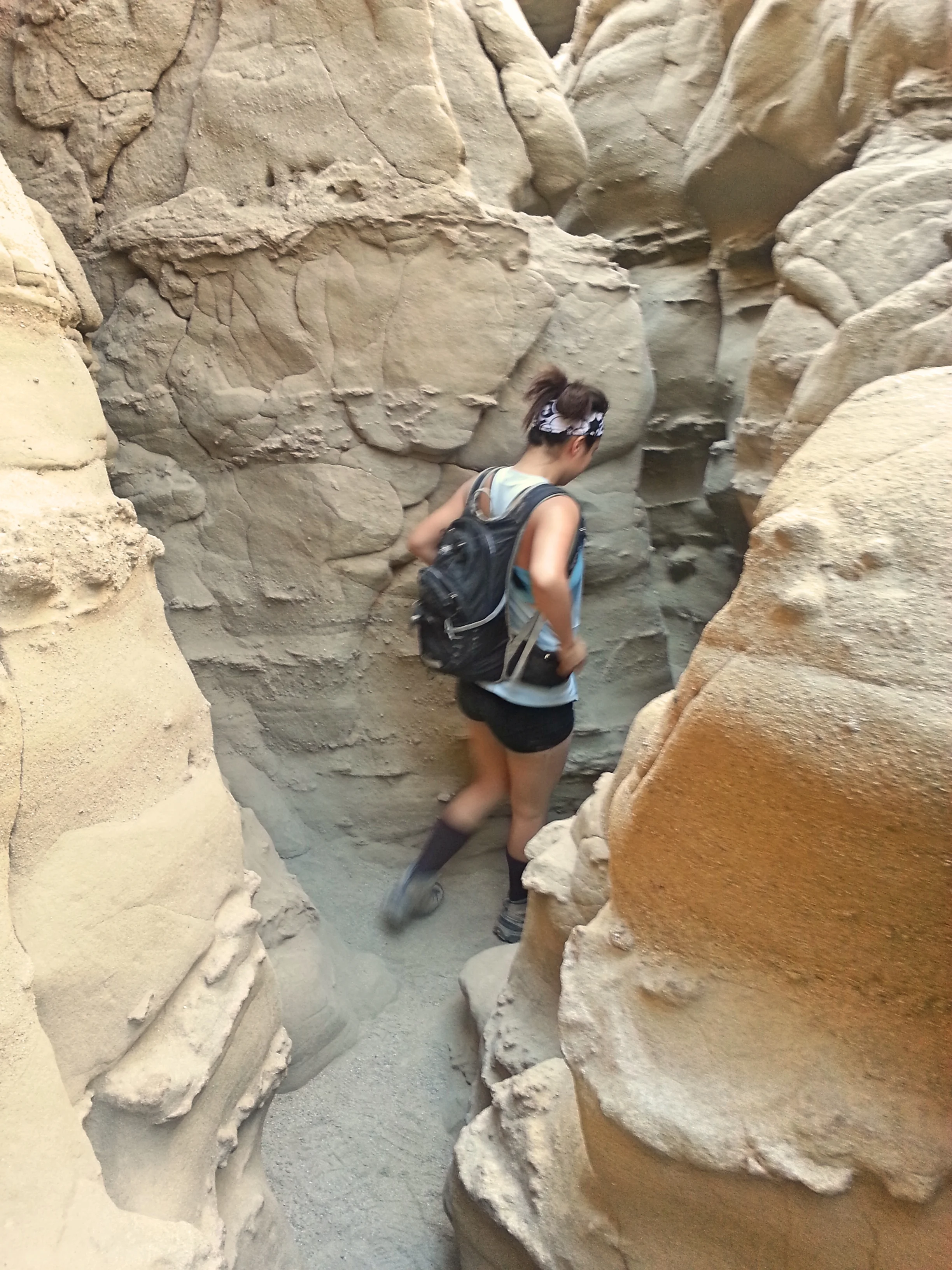 Winding around the narrow passages