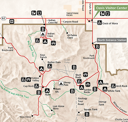 Area map - Hidden Valley is one of the most western areas