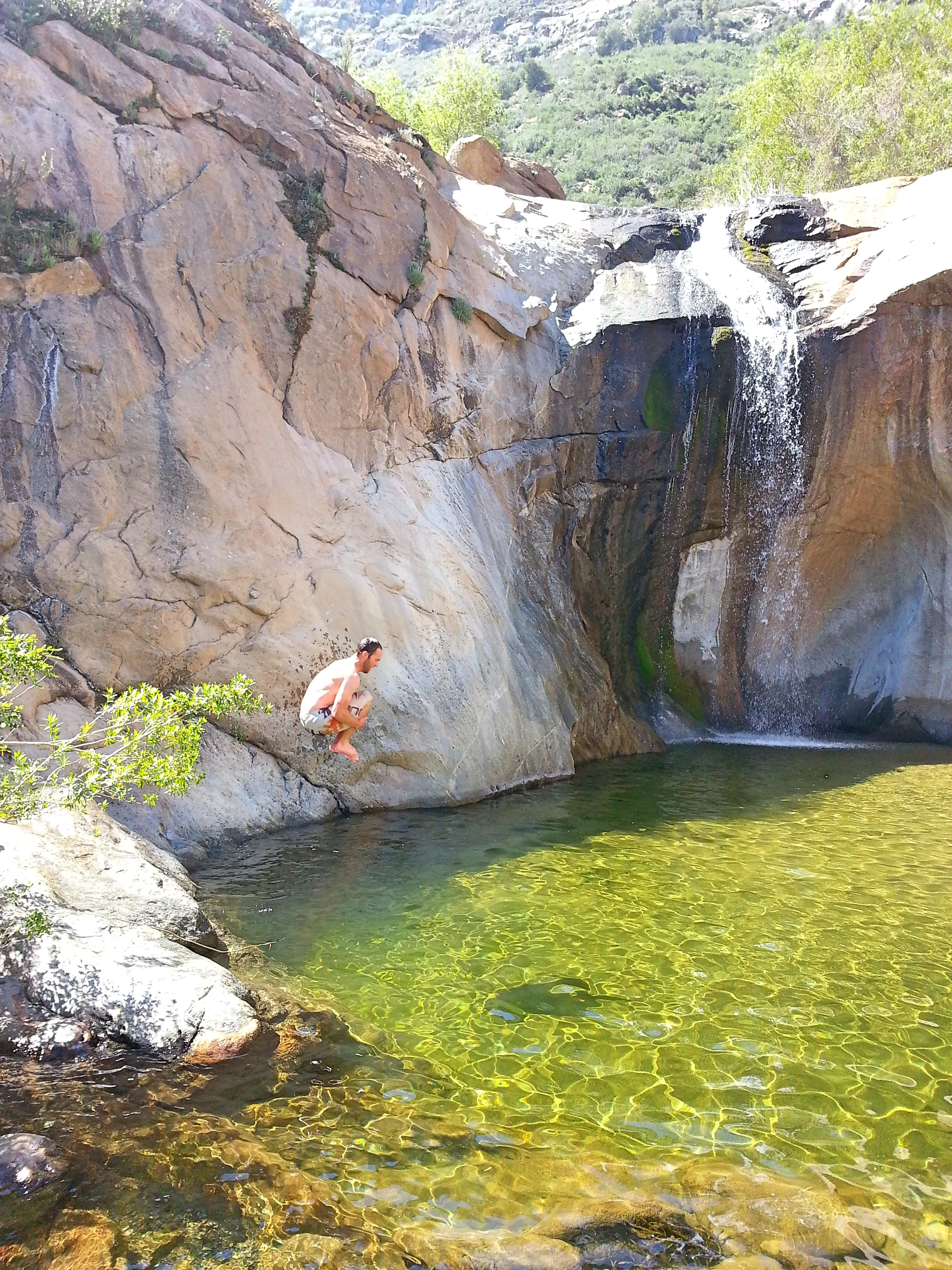 The pool had a soft sandy bottom, perfect for jumping into