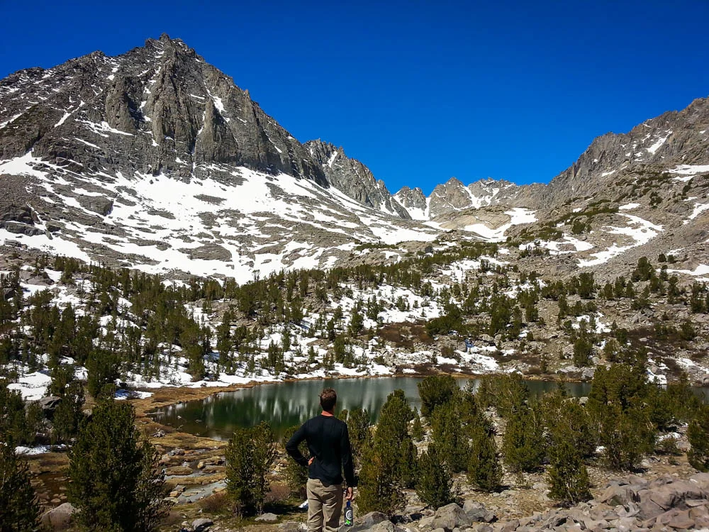 Blake in front of 7th Lake