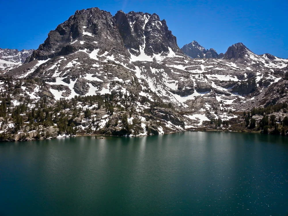 The view of 5th Lake after scaling up a rock pile