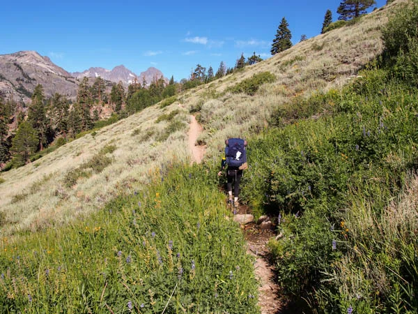 Backpacking along the High Trail to head into the mountains