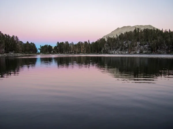 That alpineglow reflecting off Summit Lake