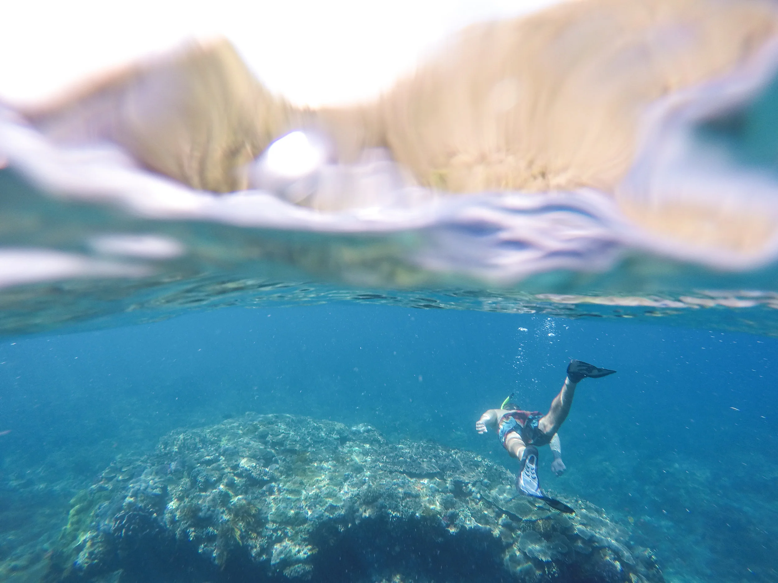 Feels great to be in the ocean without a wetsuit!
