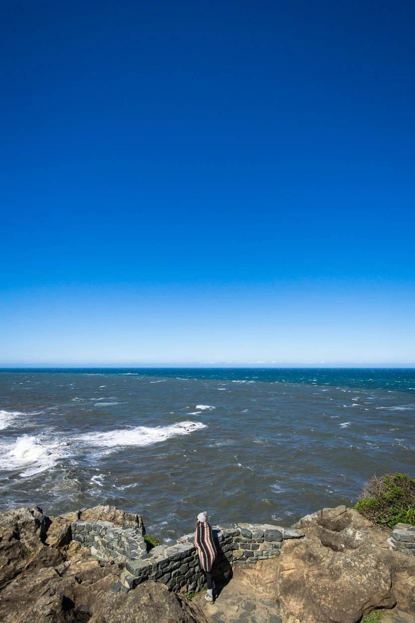 The ocean was angry today! Lots of white caps and stirred up water