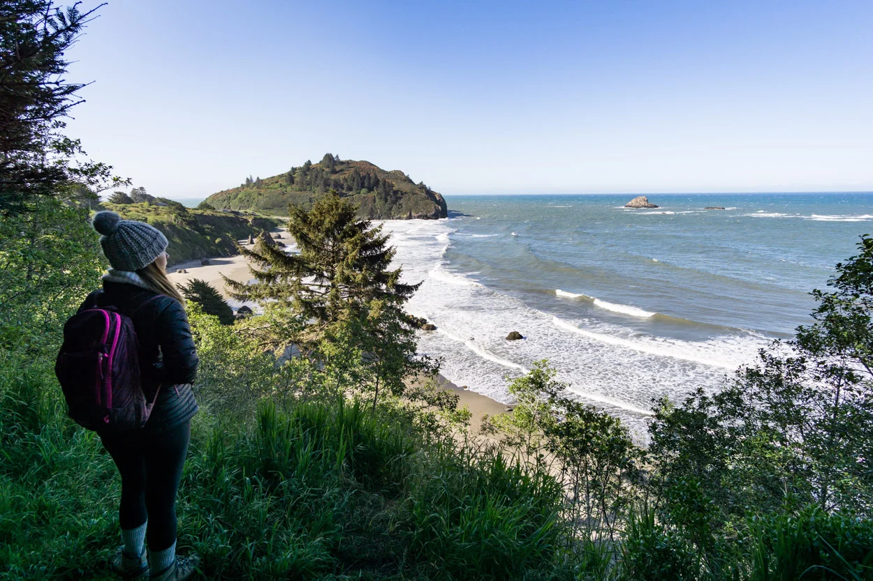 Overlooking Trinidad State Beach below