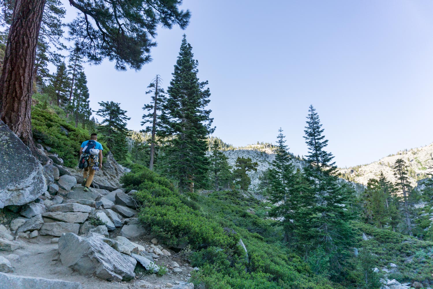 Getting as much hiking in before the sun hit