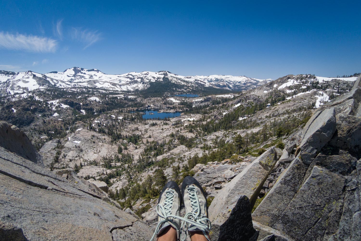 Looking out over Velma Lakes and Desolation Wilderness