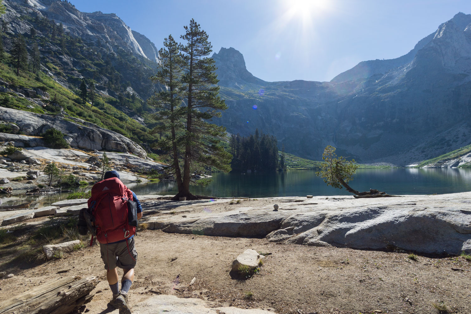 Leaving our camp site at Hamilton Lake