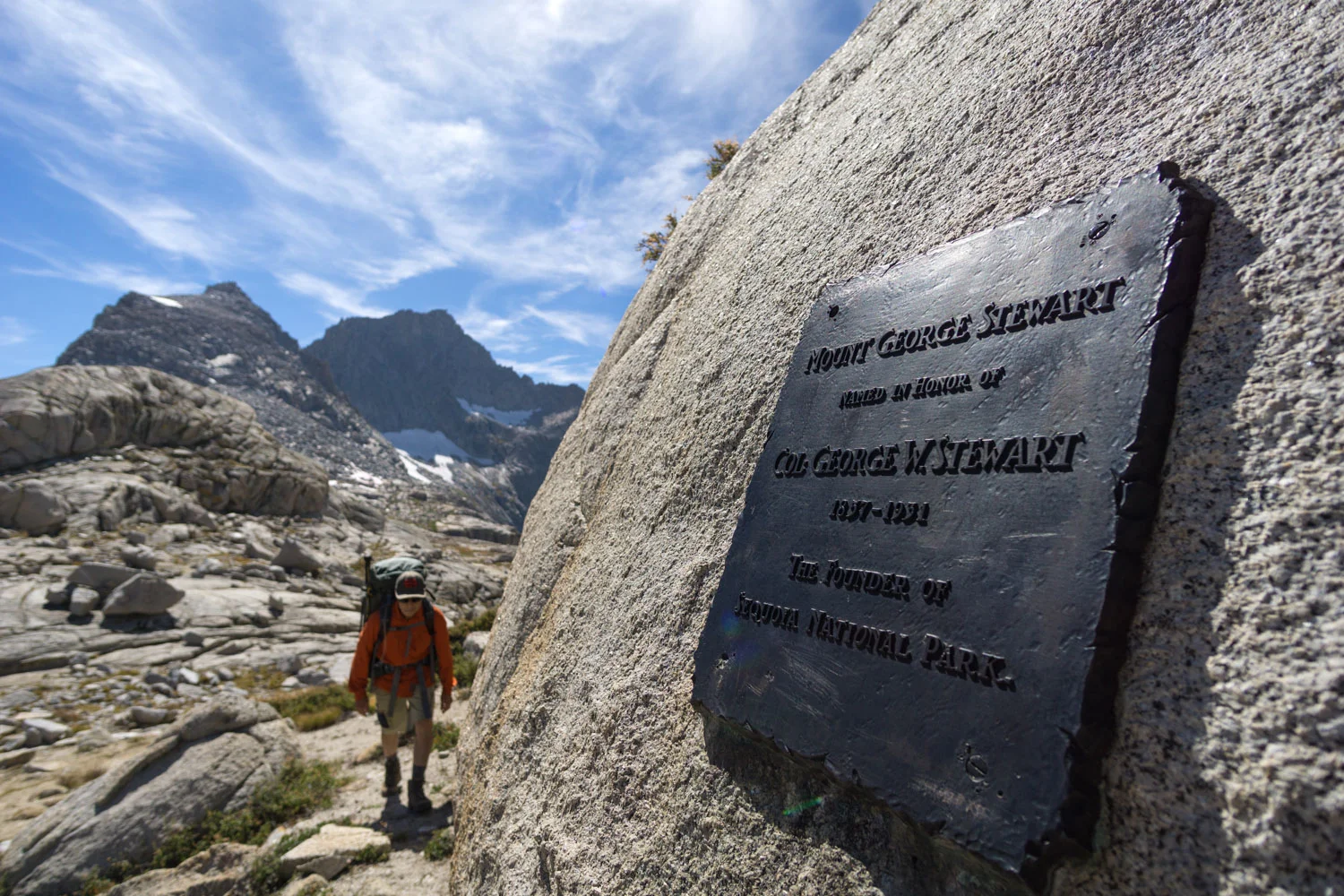 hiking by mt. stewart next to kaweah gap