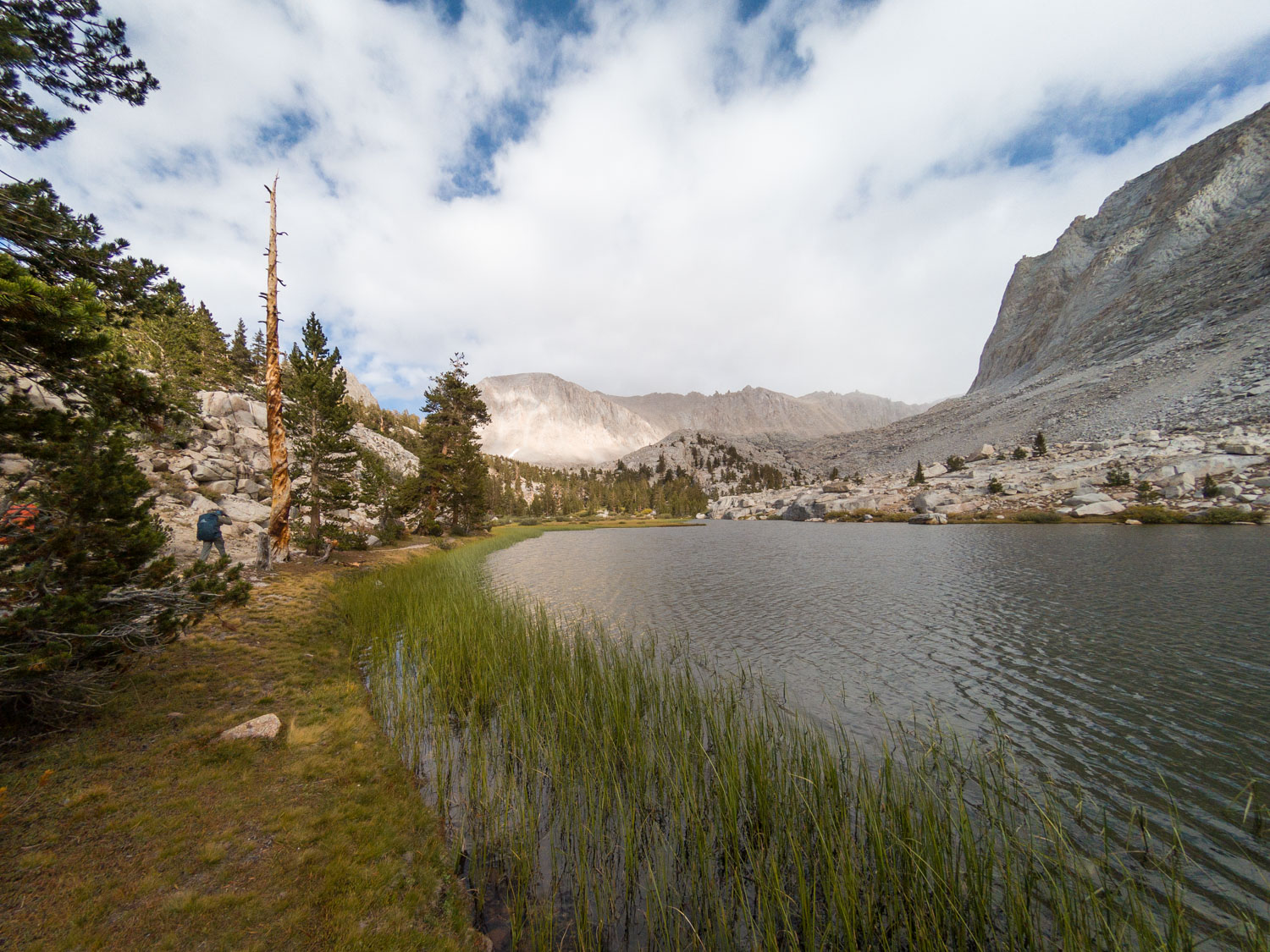 Passing timberline lake on our way to guitar lake