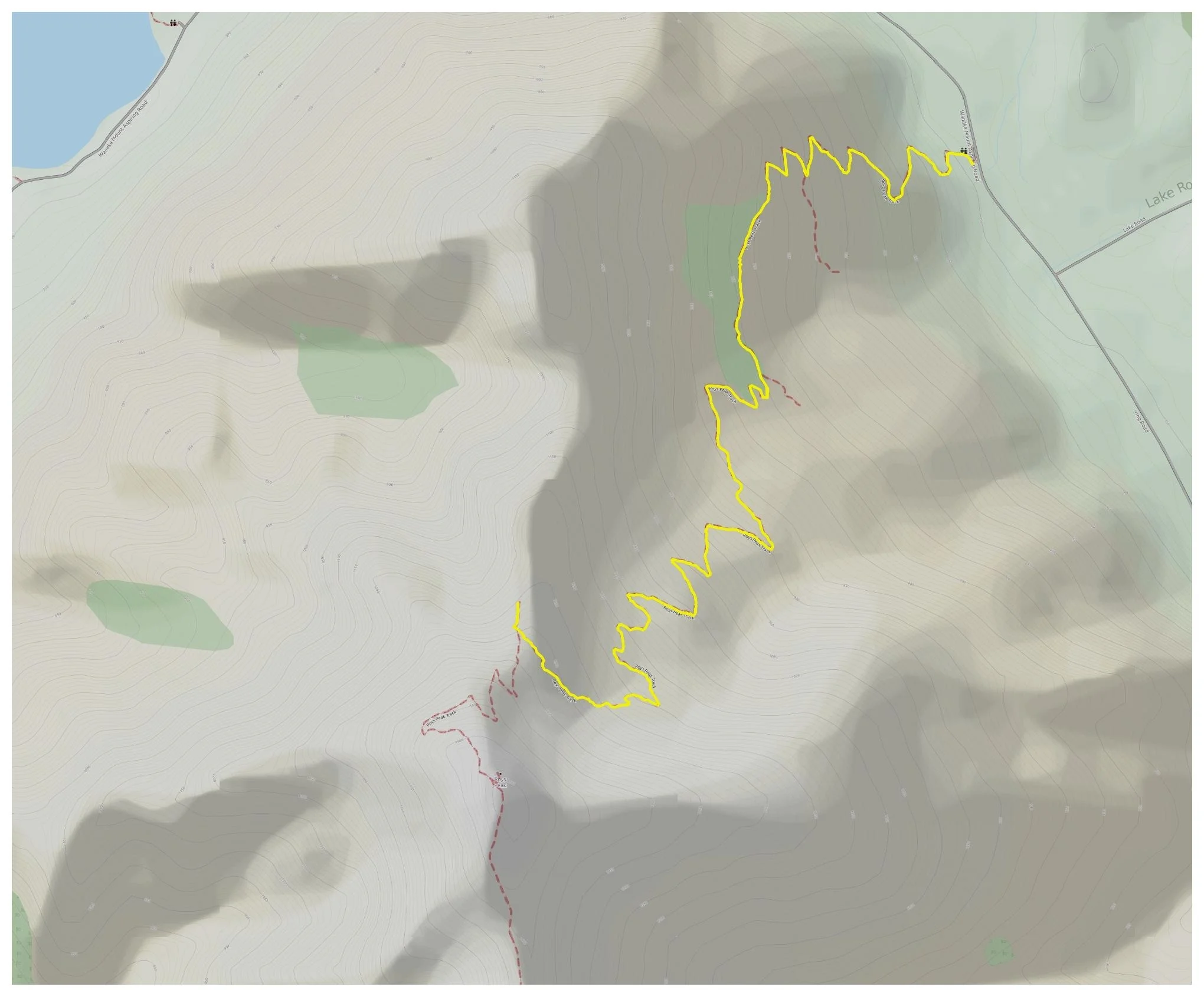 Our hiking path to the Roy's Peak Lookout