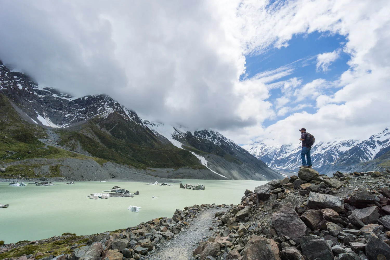 Looking out over Hooker Lake