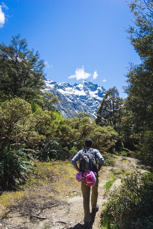 Hiking to Lake Marian in New Zealand