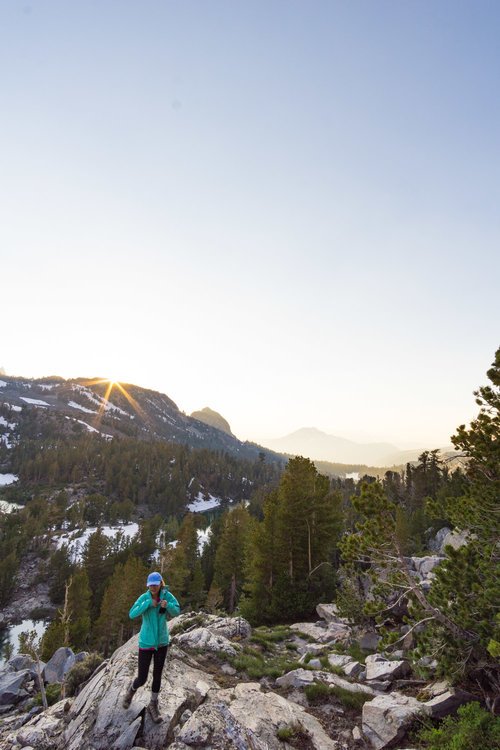 sunset duck lake backpacking